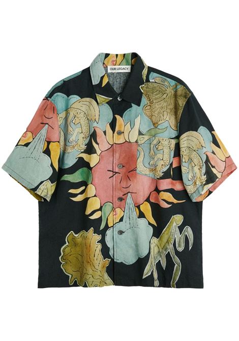 solar power print shirt man black OUR LEGACY | M2252BSP